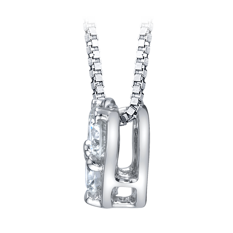 Diamond 1/12ctw. Heart Pendant in 10k White Gold image number null